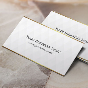 Klassische Business Card mit weißem Diamant-Gitter Visitenkarte