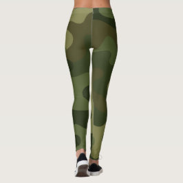 Klassische Camouflage drucken Erdgrün und braun Leggings