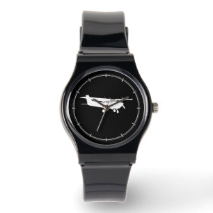 Klassische Cessna-Silhouette Armbanduhr