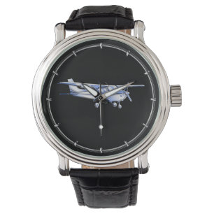Klassische Cessna-Silhouette für Flugzeuge auf sc Armbanduhr
