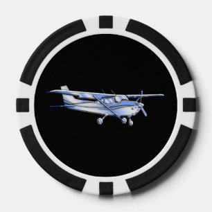 Klassische Cessna-Silhouette Pokerchips