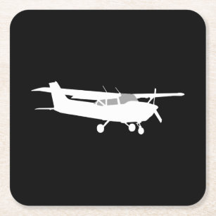 Klassische Cessna-Silhouette Rechteckiger Pappuntersetzer