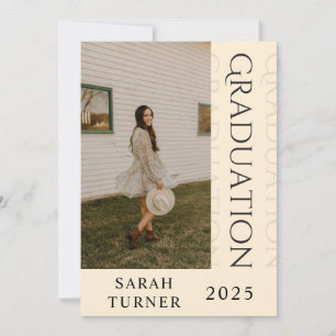 Klassische Chic Blush Graduation Party Einladung