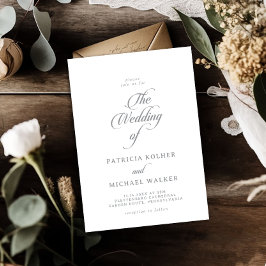 Klassische Chic Kalligrafie Die Hochzeit Von Einladung