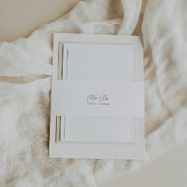 Klassische Chic-Kalligrafie Wir heiraten Einladungsbanderole