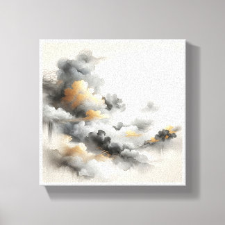 Klassische chinesische Tusche-Wolken - Elegantes G Leinwanddruck