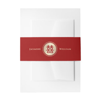 Klassische Circle Double Happiness Chinese Wedding Einladungsbanderole