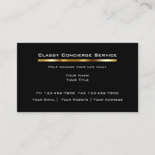 Klassische Concierge-Geschäftskarten Visitenkarte