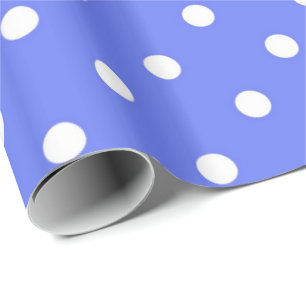 Klassische, coole, weiße und blaue Polka-Punkte Geschenkpapier