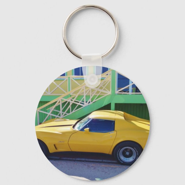 Klassische Corvette Stingray. Schlüsselanhänger (Vorderseite)