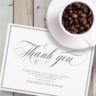 Klassische Cursive Script Calligrafy Frame Memoria Postkarte