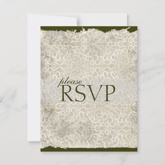 Klassische Damaskus-RSVP-Karten, Olivenöl RSVP Karte (Vorderseite)