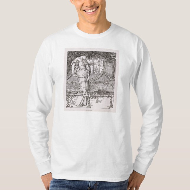 Klassische Dame von Shalott verwirrte in den T-Shirt (Vorderseite)