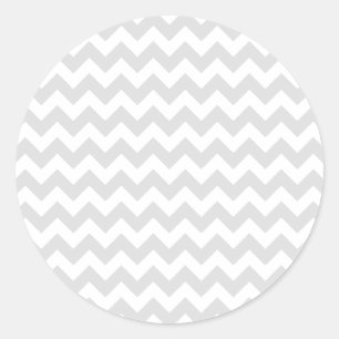 Klassische Dekoration aus weißem Chevrons Runder Aufkleber