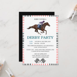 Klassische Derby-Party-Pferderennen-Einladung Einladung