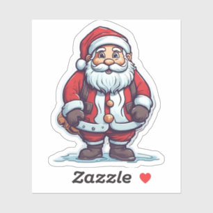 klassische digitale Aufkleber für Santa