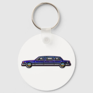 Klassische dunkelblaue Limousine Schlüsselanhänger
