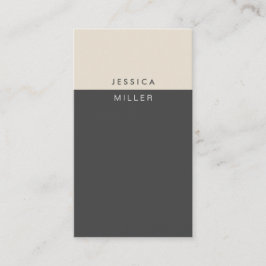 Klassische dunkle Grau- und Beige-Social Media-Ver Visitenkarte