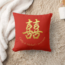 Klassische, einfache chinesische Hochzeit doppelte Kissen