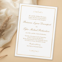 Klassische einfache Elegance Gold Text Hochzeit