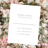 Klassische einfache Elegant-Art-Wedding-RSVP-Karte