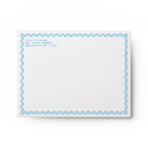 Klassische einfache formale blaue Wave-Grenze