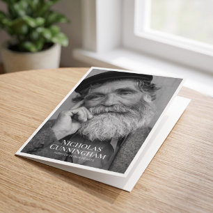 Klassische einfache Foto- und Nachrichtengedächtni Dankeskarte