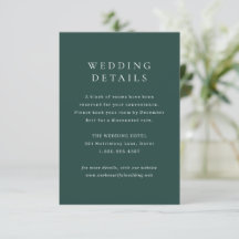 Klassische einfache Hochzeit in Smaragdgrün