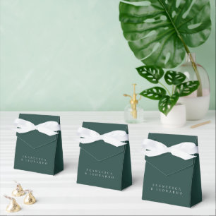 Klassische einfache Hochzeit in Smaragdgrün Geschenkschachtel