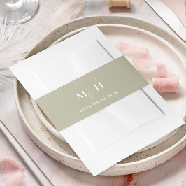 Klassische Einfache Seite Grüne Monografie Einladungsbanderole