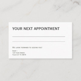 Klassische einfache Terminkarte mit Ihrem Logo