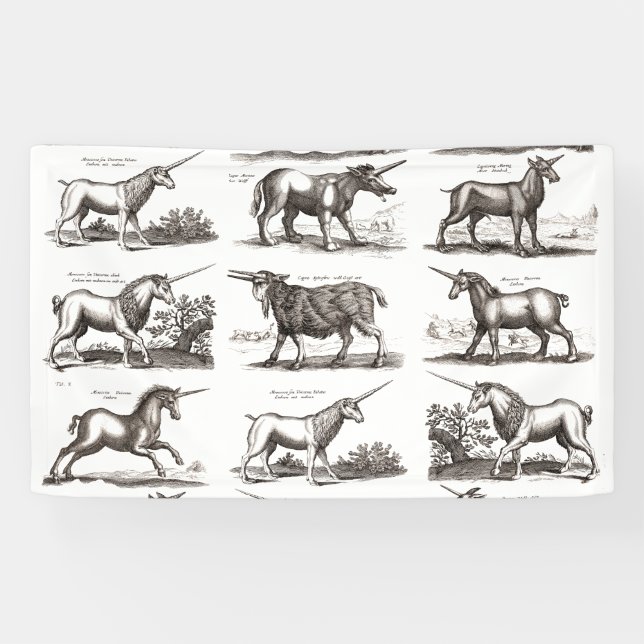 Klassische Einhorn Antike Mythische Magische Kreat Banner (Horizontal)