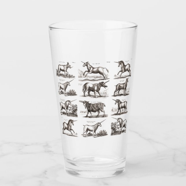 Klassische Einhorn Antike Mythische Magische Kreat Glas (Vorderseite)