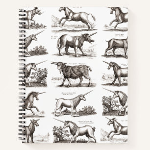 Klassische Einhorn Antike Mythische Magische Kreat Notizbuch