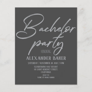 Klassische Einladung zur Bachelor Party. Flyer