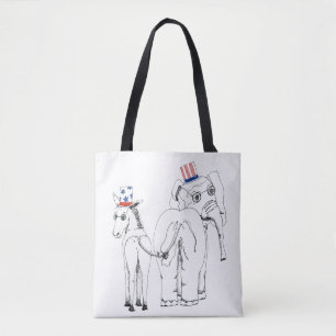 Klassische Elefant-u. Esel-Tasche Tasche