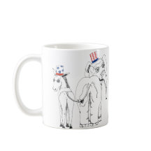 Klassische Elefant-u. Esel-Tasse