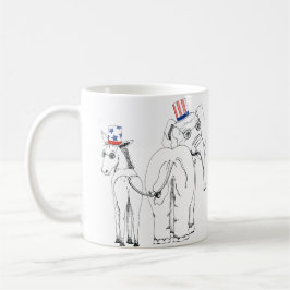 Klassische Elefant-u. Esel-Tasse Kaffeetasse