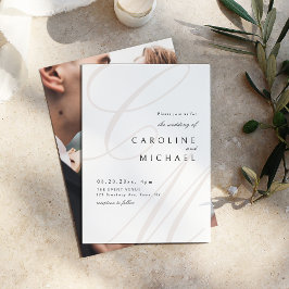 Klassische Elegance-Kalligrafie-Monografie Einladung