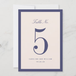 Klassische Elegance Lila Hochzeitskarte Tischnumme
