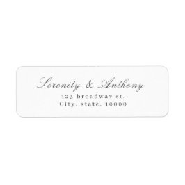 Klassische Elegance Script Einfache Rücksendeadres