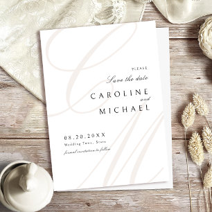 Klassische Elegance Script Monogram Save the Date
