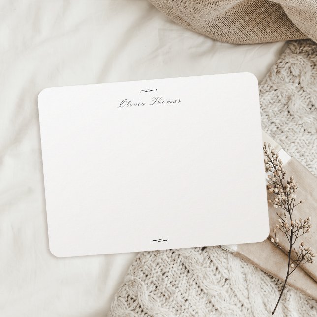 Klassische Elegance Script Personalisiert Statione Mitteilungskarte (Classic Elegance Script Personalized Stationery Note Card)