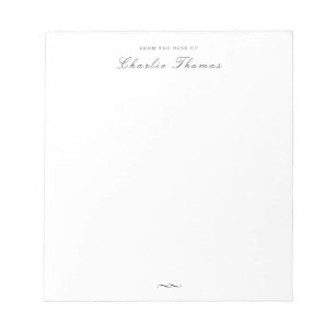 Klassische Elegance Script Personalisiert Statione Notizblock