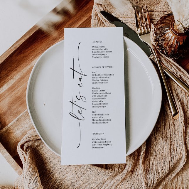 Klassische Elegance Wedding Brautparty Menu Menükarte (Von Creator hochgeladen)