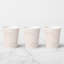 Klassische Elegant Minimal Blush Typografie Taufe
