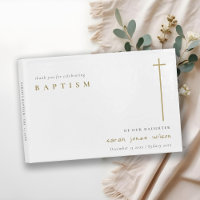 Klassische Elegant Minimal Gold Typografie Taufe