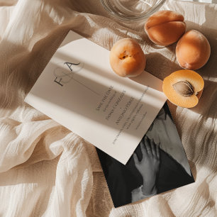 Klassische Elegant-neutrale Ampere und Monogramm-H Save The Date