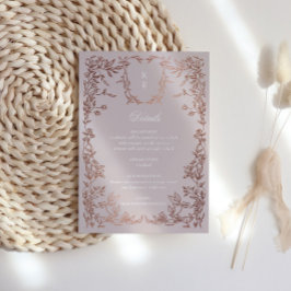 Klassische Elegant-Wappen-Monogramm-Hochzeitsempfe Begleitkarte