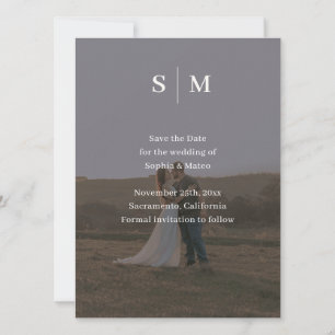 Klassische elegante 6-Foto-Hochzeit Save The Date